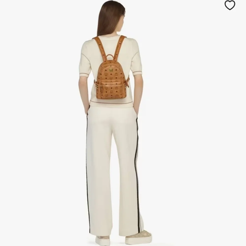 MCM Stark Side Studs Medium Backpack Brown - Picture 6 of 13